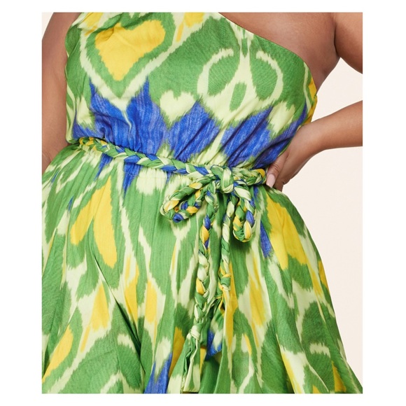 Asymmetrical Lemon Lime Romper - Picture 6 of 8